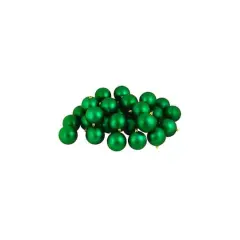 60ct Matte Christmas Green Shatterproof Ball Ornaments