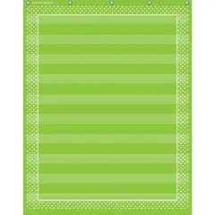 Lime Polka Dots 10 Pocket Chart