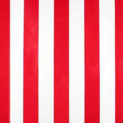 Red Wide Stripes Oilcloth