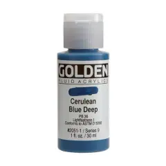 Golden&reg; 1oz. Fluid Acrylics Cerulean Blue Deep