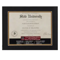 8.5" x 11" Document Mat by Studio D&eacute;cor&reg; Black