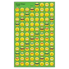 Trend Enterprises&reg; superSpots&reg; 7/16" Emoji Cheer Stickers, 6 Pack Bundle