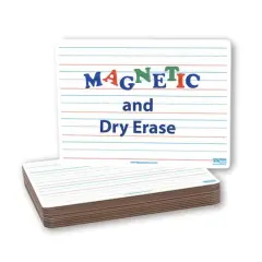 Magnetic Dry-Erase 2- Sided Board, Classpack of 12