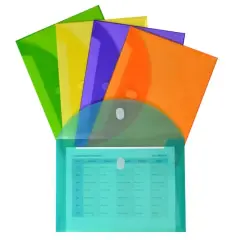 C-Line&reg; Assorted Colors XL Reusable Envelopes, Pack of 10