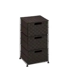 Honey Can Do Double Woven 3 Drawer Storage Cart