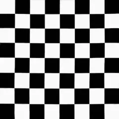 White/Black Medium Checker Matte Satin