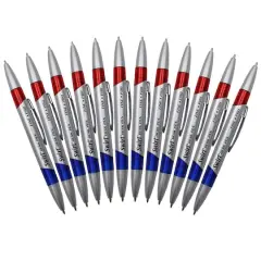 J.R. Moon Pencil Co. Swirl Ink Pens, Red/Blue Combo, 12 Pack
