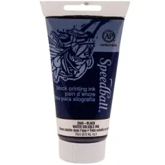 Speedball&reg; Water-Soluble Block Printing Ink Black