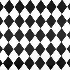 White/Black Harlequin Matte Satin