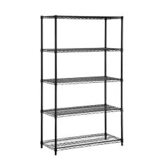 Honey Can Do 5-Tier Storage Shelf, 800 Lbs. Capacity Black