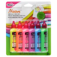 Tulip&reg; Dimensional Fabric Paint, 6 Pack Neon