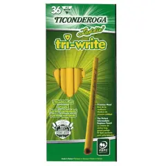 Ticonderoga&reg; Laddie&reg; Tri-Write&trade; Intermediate Size No. 2 Pencils without Eraser, 36 Pack