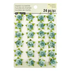 Blue Mini Paper Flower Embellishments By Recollections&trade;