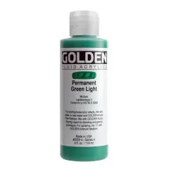 Golden&reg; 4oz. Fluid Acrylics Permanent Green Light