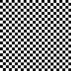 White/Black Checker Matte Satin