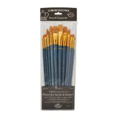 Royal & Langnickel&reg; Zip N' Close Gold Taklon Long Handle Set