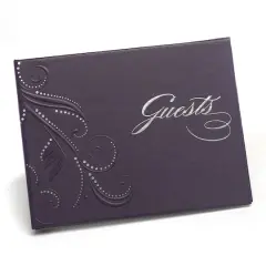 Hortense B. Hewitt Co. Purple Swirl Dots Guest Book