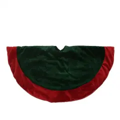 26" Green & Red Velveteen Tree Skirt
