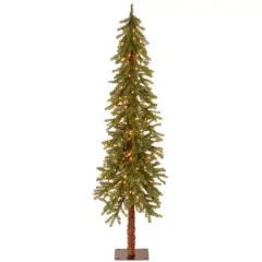 6 ft. Pre-Lit Hickory Cedar Artificial Christmas Tree, Clear Lights