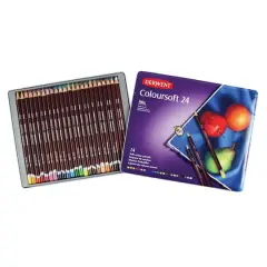 Derwent&reg; Coloursoft Pencil 24 Color Tin Set