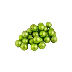 60ct Matte Green Kiwi ShatterproofBall Ornaments
