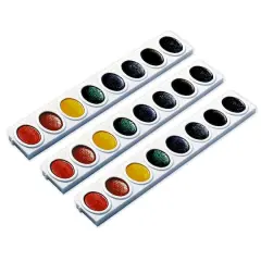 Prang&reg; Watercolor Oval Pan Refill Tray, 3 Trays
