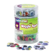 Creativity Street&reg; Assorted Colors Wiggle Eyes with Stacking Storage Containers, Pack of 400