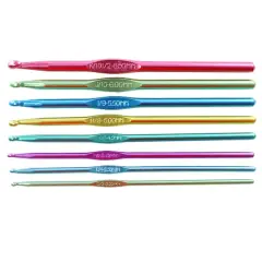 Anodized Aluminum Crochet Hook Set by Loops & Threads&reg;, D-K