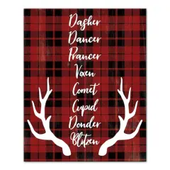 Reindeer Role Call Canvas Wall Art