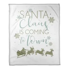 Santa Claus Is Coming to Town Throw Blanket