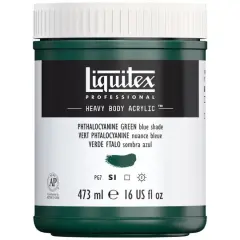 Liquitex&reg; Professional Heavy Body Acrylic&trade; Paint, 16oz. Phthalocyanine Green (Blue Shade)
