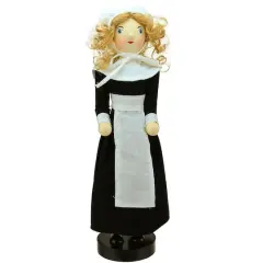 Wooden Pilgrim Woman Thanksgiving Nutcracker