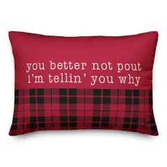 You Better Not Pout Throw Pillow