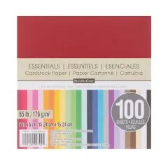 Essentials 6" x 6" Cardstock Paper by Recollections&trade;, 100 Sheets