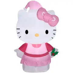 3ft. Airblown&reg; Inflatable Christmas Hello Kitty&reg; in Pink Outfit & Hat