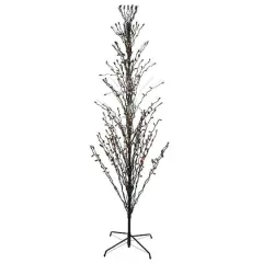 9ft. Orange LED Lighted Halloween Cascade Twig Tree