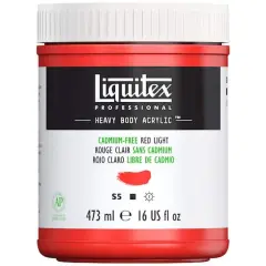Liquitex&reg; Professional Heavy Body Acrylic&trade; Paint, 16oz. Cadmium Free Red Light