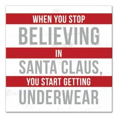 Don't Stop Believing in Santa Claus Canvas Wall Art
