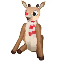 4ft. Airblown&reg; Inflatable Christmas Rudolph with Light Up Nose