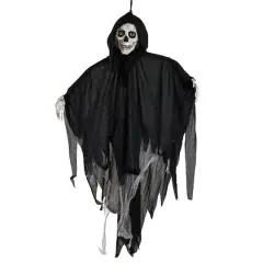 36" Touch Activated Talking Reaper Animated Hanging Halloween Decoration