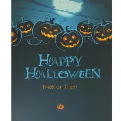 Happy Halloween: Trick or Treat LED Jack-O'-Lanterns Canvas Wall Art