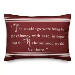 Designs Direct The Stockings Were Hung by the Chimney 14x20 Throw Pillow