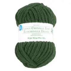 Cuddly Chenille Eco&trade; Yarn by Loops & Threads&trade; Cedar Green