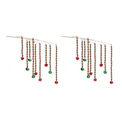 Green & Red Hanging Sleigh Bell Branch, 2ct.