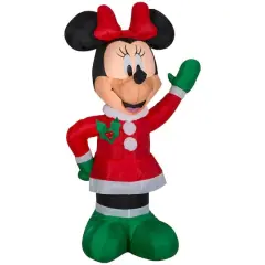 3.5ft. Airblown&reg; Inflatable Christmas Minnie Mouse