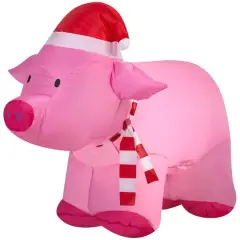 2.5ft. Airblown&reg; Inflatable Christmas Pig