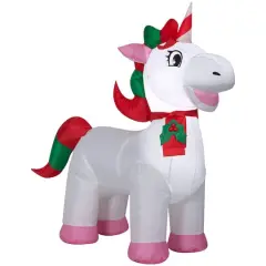 3.4ft. Airblown&reg; Inflatable Christmas Unicorn