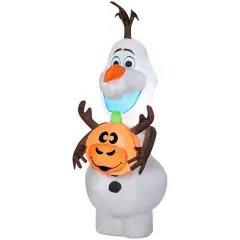 4ft. Airblown&reg; Inflatable Halloween Frozen Olaf with Sven Pumpkin