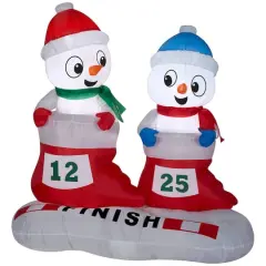 4ft. Airblown&reg; Inflatable Christmas Snowman in Stocking Races