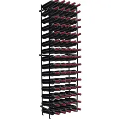 Sorbus Black 75-Bottle Freestanding Metal Wine Rack